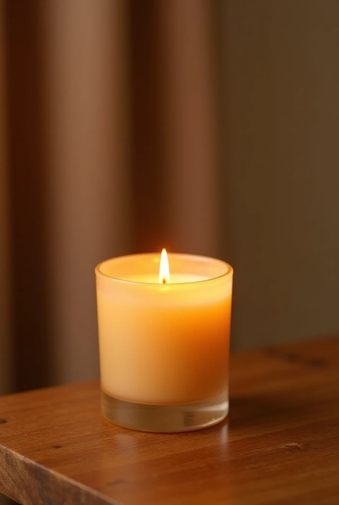Sandalwood scented candle with natural wax